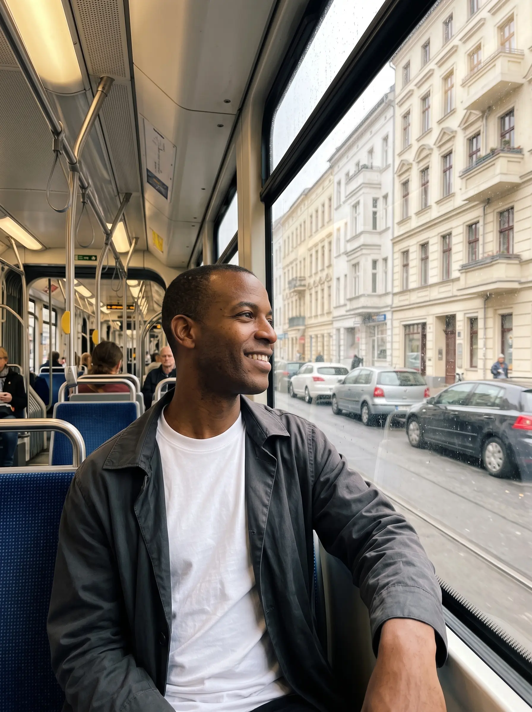 Tunde, Nigerian backend engineer, on the Berlin tram